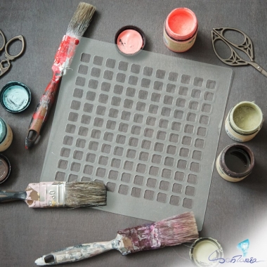 Трафарет - Квадратики Трафарет - Квадратики