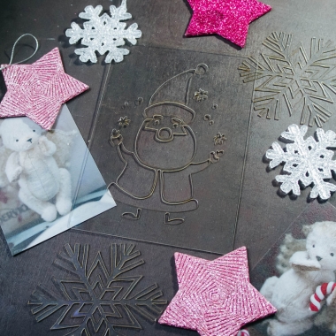 Трафарет - Дед морозик Трафарет - Дед морозик