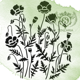 Трафарет - Маки